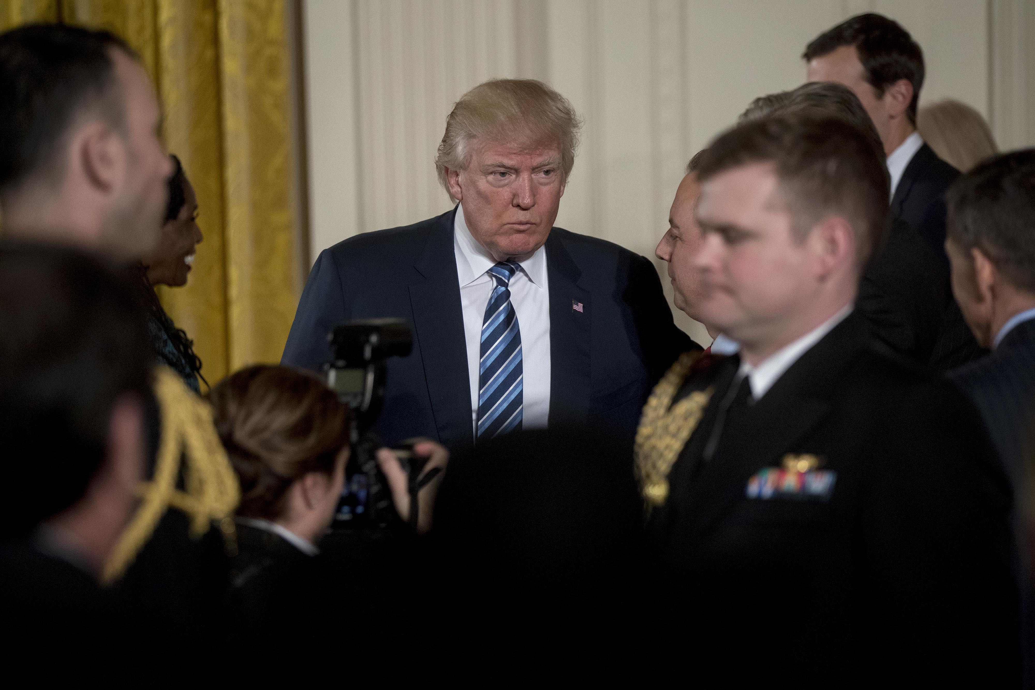 President Trump Swears In Senior Staff At White House