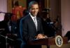 US President Barak Obama introduces musi