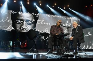 Stevie Wonder and Bill Withers perform
