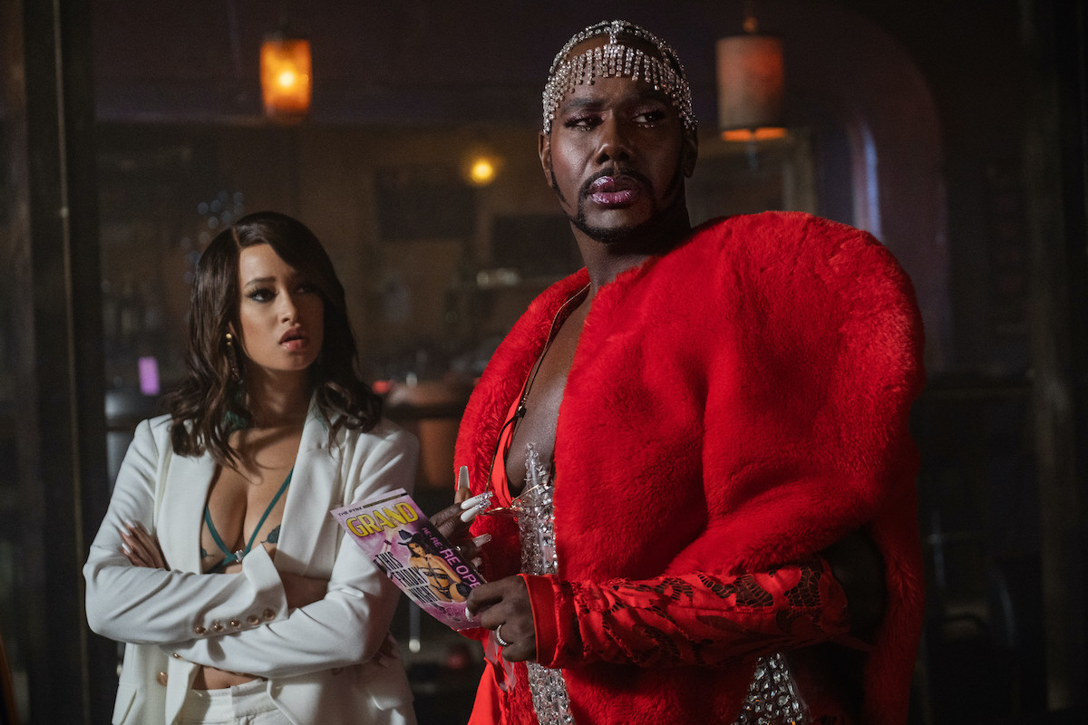 P-Valley Season 2 Episodic stills featuring Nicco Annan, Brandee Evans and Elarica Johnson